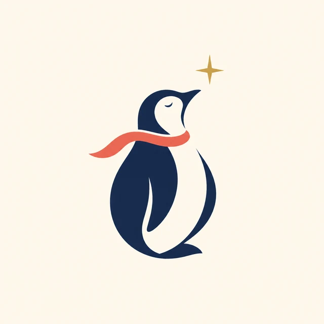 Emblème illustré de Boutique Pingouin